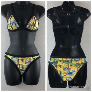 H&M floral 2piece swimming suit sz 8 two piece